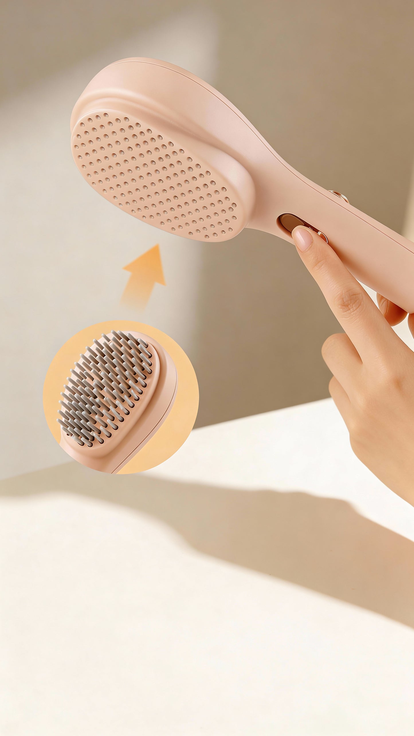 Flauschperle - Premium Haarbürste Selbstreinigend